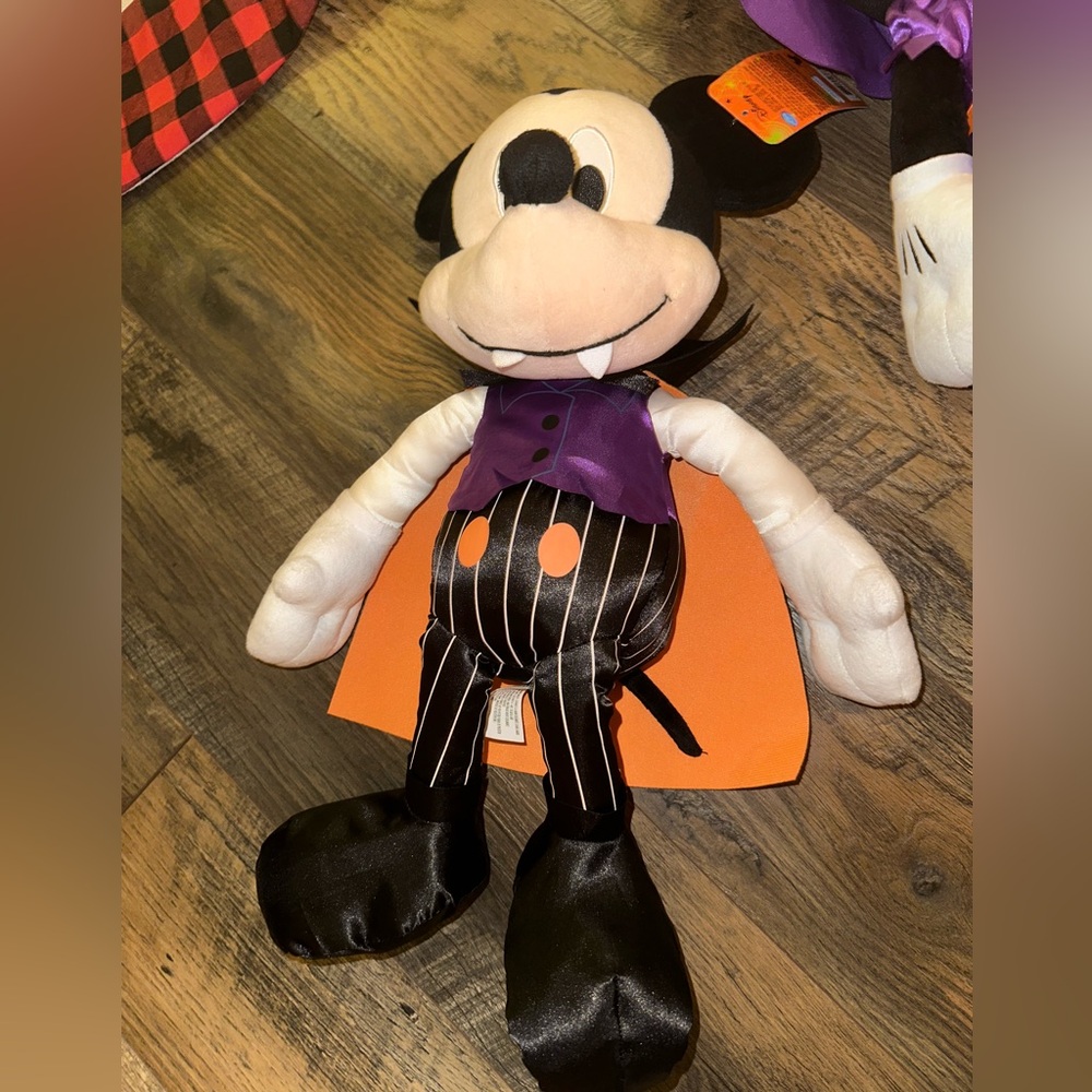 Mickey And Minnie Mouse Plush Vampire & Witch 18” Long ~ NWT (you get both) - Picture 9 of 11